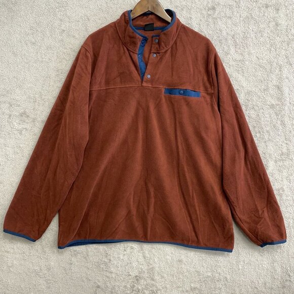 NWOT 32 Degrees Heat Men's XXL Brown Fleece Pullover Sweatshirt - Picture 1 of 8